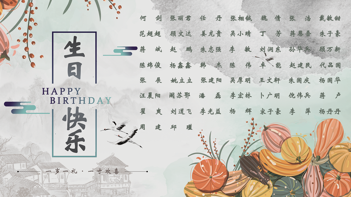 【生日祝?！抗ё?0月生日的員工生日快樂！