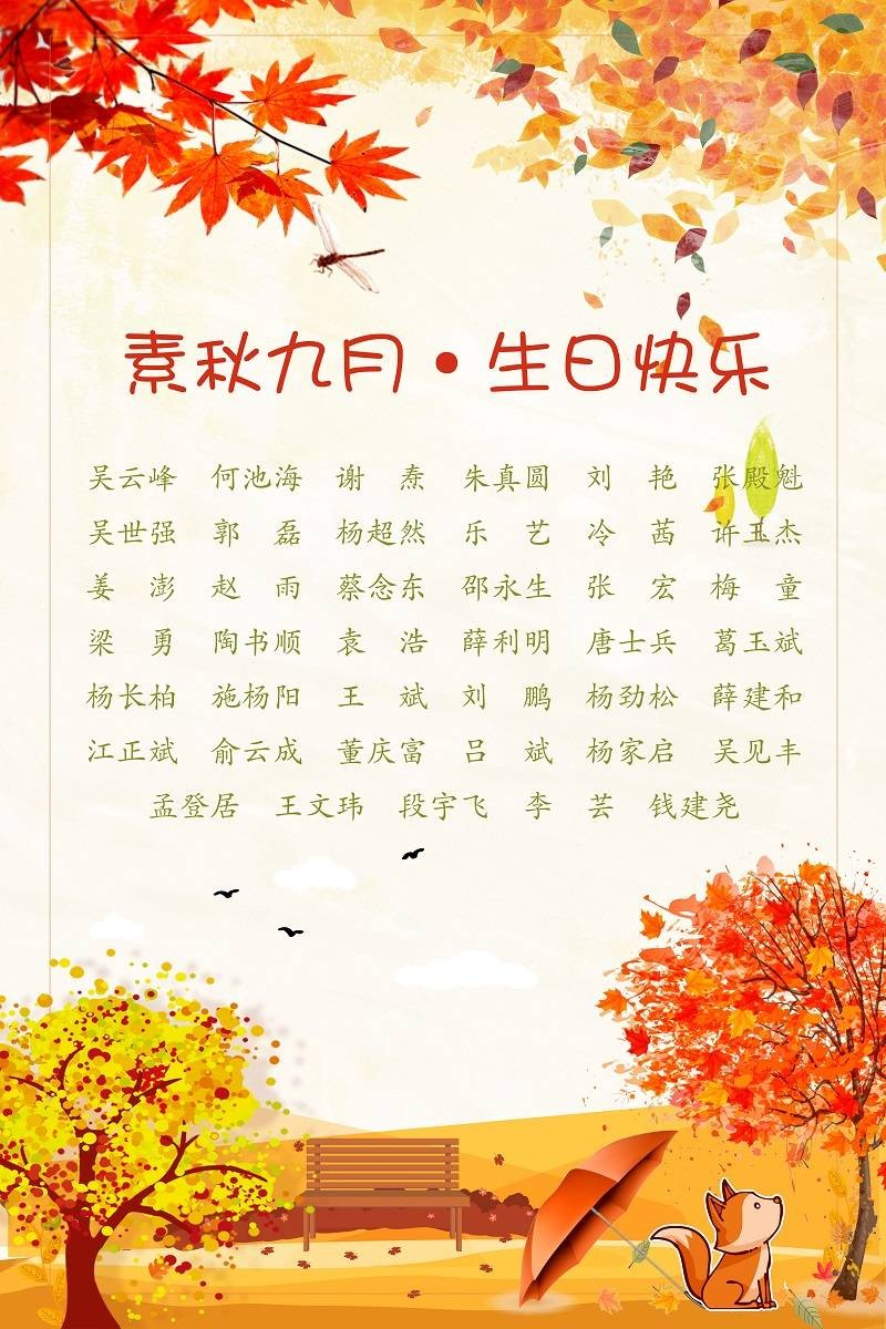【生日祝?！抗ё?9月生日的員工生日快樂！