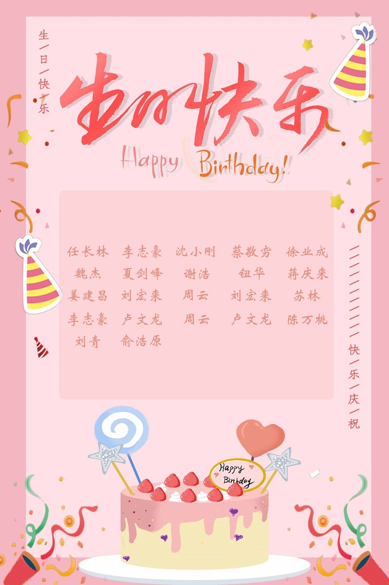 【生日祝?！抗ё?8月生日的員工生日快樂！